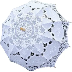 Design alla moda outdoor lady lace elegant shooting puntelli cerimonia di nozze ombrelloni parasole, paraguas