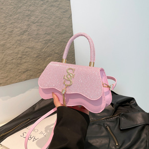Bolso Bandolera Pequeño Cuadrado de PU de Color Sólido con Letras, Estilo Retro de Moda Nueva de Verano 2026, con Correa Única para Axila, Estilo Occidental Sencillo - Product Image 2