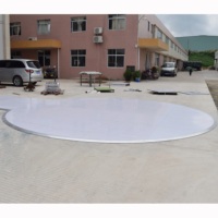 Pista da Ballo Modulare Rotonda Portatile con Telaio in Alluminio, Compensato da 18mm, Leggera, Facile da Installare e Pulire, per Interni/Esterni, Banchetti