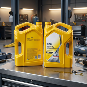 Huile moteur Shell <span class=keywords><strong>Helix</strong></span> HX5 <span class=keywords><strong>10w40</strong></span> 4L API SN Premium pour moteurs à essence, lubrifiant pour voitures, technologie de nettoyage actif - Product Image 2