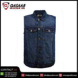 Outdoor Winter-Down Lightweight High Quality Custom Navy-Color Training Shooting-Hunting Denim Waistcoats Vests - Product Image 3