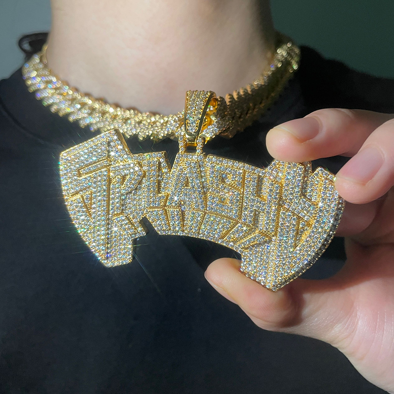 925 Sterling Silver VVS Diamond Mossinate Pass Diamond Tester Hip Hop Jewelry Iced Out Solid Back Custom Pendants