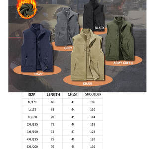 تخفيضات هائلة جواكيت رجالية جيدة التهوية بدون أكمام سترات تدريب بسحاب للرجال الشتاء ملابس خارجية دافئة جاكيت للرجال - Product Image 2