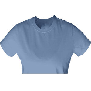 Camiseta de Manga Corta con Cuello Redondo, Estilo Urbano, Ecológica y Personalizada para Mujer, Hecha de Felpa de Algodón Orgánico Transpirable, Color Gris - Product Image 4