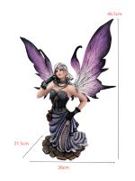 Vente chaude Résine Fée Statue Fée avec Poche Dragon Figurine Résine Main Peinture Décoration de La Maison