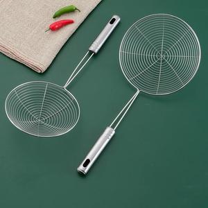 Syh1093 Ustensiles de cuisine en acier inoxydable : Louche et passoire à mailles fines argentées pour usage domestique - Product Image 2