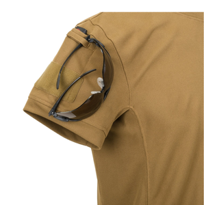 Polo personnalisé DFP904 couleur marron avec porte-lunettes et poche sur la manche, manches courtes, col rond - Product Image 5