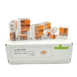 ตัวเชื่อมต่อสายไฟแบบประกบ Wagos <span class=keywords><strong>221</strong></span>-<span class=keywords><strong>612</strong></span> ขนาด 6 มม.² พร้อมคันโยก <span class=keywords><strong>221</strong></span>-<span class=keywords><strong>612</strong></span> 450V 41A 6 มม. ตัวเชื่อมต่อสายไฟแบบเร็ว <span class=keywords><strong>221</strong></span> <span class=keywords><strong>612</strong></span> - Product Image 1