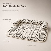 Alas Tidur Anjing Kucing Indoor untuk Sofa, Kasur, Furnitur, Bantal Hewan Peliharaan dari Polyester dengan Isian Kapas PP dan Label Perawatan Khusus
