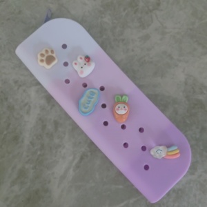 Plastik-Stifteetui-Dekorationsanhänger DIY 5mm Loch Notizbuch Schuh Tasche Hase Pfote Niedlicher Regenbogen Kinder Geschenke Charm - Product Image 3