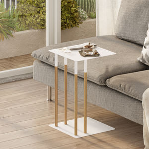 Table d'appoint industrielle moderne en métal gris et bois de Catania Livraison gratuite vers les pays européens Table basse - Product Image 5