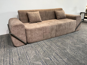Canapé moderne en suède terre cuite sans os, compressé, avec contrôle intelligent de la température, pour villa, école, maison d'hôtes, peluche douce sous vide - Product Image 2