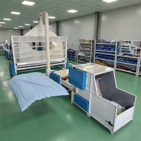 Chaîne de production de rembourrage thermocollé avec machine à fibres non tissées et machine à fibres aires (air-laid) à commande PLC, fabriquée en Chine