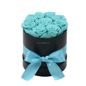 هدايا عيد الحب الأم علبة اسطوانية بالجملة استقرت الخلود اللانهاية الأبدي المحفوظة إلى الأبد الورود الزرقاء - Product Image 4