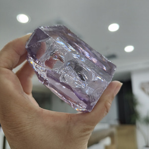 Circonia Cúbica sin Cortar, Materia Prima de Color Violeta Claro, CZ Sintético en Bruto para la Fabricación de Gemas - Product Image 6