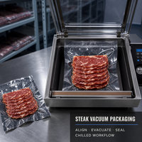 Sac sous vide pour viande, film rétractable, viande fraîche, emballage super épais et flexible, utilisé pour la conservation et le stockage des aliments et de la viande