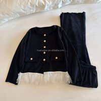 Nouvel ensemble de pyjama d'hiver simple et chaud en flanelle, style princesse doux avec dentelle, haut de gamme, deux pièces pour la maison
