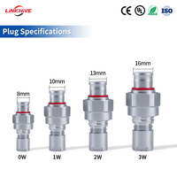 Connecteur de blocage fileté factice OEM IP68 sous-marin micro-circulaire 6A 7P à contacts femelles en laiton pour câble en ligne CE ROHS
