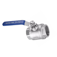 Fabricant de haute qualité DN80 Robinet à bille manuel 2 pièces en acier inoxydable SS201 pour eau, gaz et huile, OEM ISO9001/CE