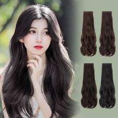 Uso quotidiano 3P parte bagnata extension capelli umani onda lunga Volume stretto parrucchino quotidiano - Product Image 1