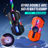 Briquet électronique en métal à double arc, design Fidget Spinner, coupe-vent, recharge rapide Type-C avec lumières LED