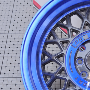 Thiết kế mới 16x7.5 16x9 4x100 4x114.3 Đen gia công + sơn mài màu xanh - Product Image 4