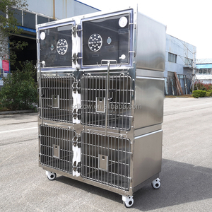 Cage d'oxygénothérapie pour clinique vétérinaire, 3 niveaux, 6 portes, en acier inoxydable respirant, pour animaux hospitalisés, LIZE 304, 1 pièce - Product Image 5
