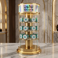 Présentoir de comptoir personnalisé en acrylique à 3 niveaux pour sachets de nicotine, idéal pour la vente de Snus et les boutiques de tabac