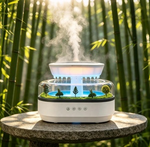 Humidificador de Nube con Efecto de Lluvia, Humidificador Ultrasónico con <span class=keywords><strong>Música</strong></span> y Micropaisaje, Difusor de Lluvia de 250ML, Difusor de Aceites Esenciales - Product Image 6