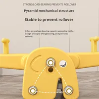Cheval à bascule double en forme d'éléphant pour enfants, jouet en plastique écologique pour intérieur/extérieur, cheval à bascule épaissi pour bébé de 2 ans