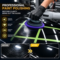 Kit de polissage automobile en plastique North Wolf A100 A501 AG3, composé de produits à coupe rapide et intensive 3-en-1, polissage en une étape pour le detailing automobile et la peinture.