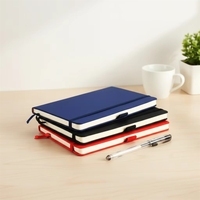 Carnet en cuir gaufré avec logo, format A4, A5, A6, pages intérieures personnalisées, reliure, sangle élastique, idéal pour l'école