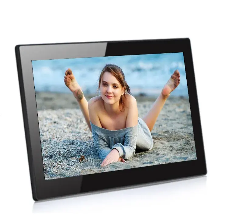 Hoch auflösendes 14-Zoll-IPS-Werbemedia-Display 10-Punkt-kapazitiver Touchscreen mit SD-Kartens teck platz und eingebauten Lautsprechern