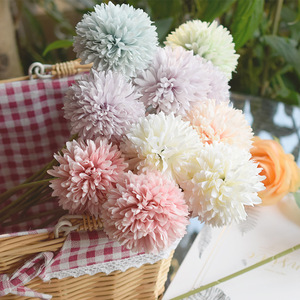 Ensemble de fleurs artificielles faites à la main Pissenlit Jacinthe Hortensia Ping Pong Chrysanthème <span class=keywords><strong>Lotus</strong></span> Home Decor Wedding Backdrop Made Cloth - Product Image 2