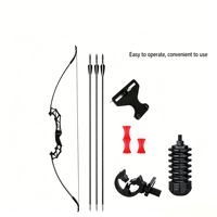 Ensemble d'arc recurve en fibre de verre haute durabilité et ergonomique, 135 cm, kit de tir à l'arc de chasse en extérieur pour adultes et adolescents