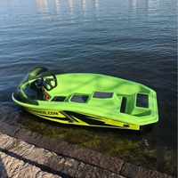 Bateau électrique OEM de type kart 16 kW, mini jet-boat facile à utiliser, équipement de sports nautiques pour le surf, la dérive en extérieur et RushWave