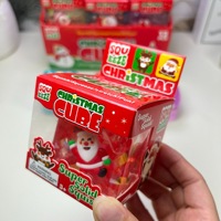 Nouveauté : Jouet anti-stress en forme de glaçon à thème de Noël avec boîte colorée, jouet à presser à récupération lente