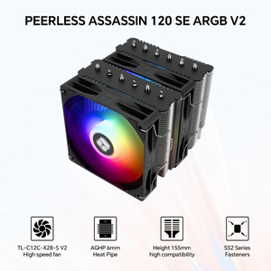 Most Popular Thermalright Assassin 120 SE ARGB V2 CPU Air Cooler <b>Fan</b> Dual Tower Radiator Dual Tower CPU Cooler With 6 Heat Pipes - Product Image 4