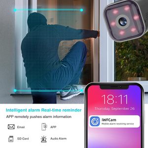 Điện thoại kết nối điều khiển từ xa 2m ánh sáng hồng ngoại màu Đỏ phát hiện chuyển động 6h <span class=keywords><strong>Camera</strong></span> không dây trẻ em nhà giám sát giám sát máy quay phim - Product Image 6