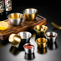 Petite coupelle à condiments en acier inoxydable 304, coupelle à sauce de cuisine, bol à ketchup, assiettes à apéritifs, coupelle à vinaigre et soja pour sushi