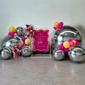 Boule de miroir gonflable colorée grandes boules brillantes réutilisables grand ballon de décoration d'événement ballon à bulles Disco en PVC - Product Image 1