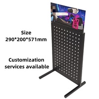 Présentoir de Comptoir en Métal Perforé Moderne Personnalisé pour Magasin de Détail – Idéal pour Désodorisants de Voiture, Feuilles, Autocollants, Porte-clés et Accessoires
