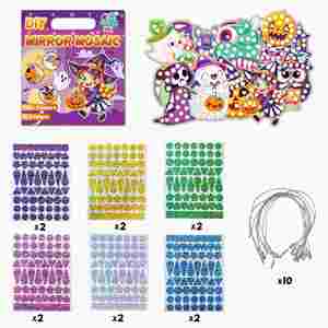 Children Creative Play Handmade Travel Toys DIY Shiny Spark <b>Mirror</b> Coloring Toy 10sets Halloween Mosaic <b>Stickers</b> - Product Image 2