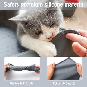 Durable Waterproof Silicone Pet <b>Feeding</b> <b>Mat</b> Non-Slip with Cute Paw Pattern for Pads & <b>Mats</b> - Product Image 5