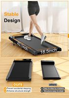 Tapis de course électrique portable avec inclinaison, moteur 2,5 CV, pour la maison et le bureau, capacité de poids de 265 lb, télécommande via application, écran LED