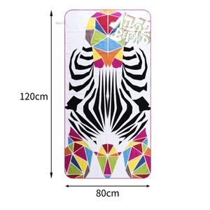 Toalla de playa de microfibra de doble cara Jiemeirui, 120x80cm, suave, de secado rápido, con estampado agradable para la piel, para vacaciones en la playa - Product Image 2