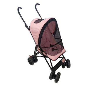 JXB Trendy Designs <span class=keywords><strong>Poussette</strong></span> pour animaux de compagnie rose à prix abordable avec roues de direction réglables à 360 degrés - Product Image 5