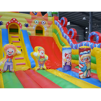 Großhandel Outdoor Super Mario Hüpfburg Aufblasbare Hüpfburg Cartoon Mario Doppelrutsche Aufblasbare Rutschen für Kinder