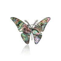 Nouvelle mode papillon broche Texture coquille d'ormeau naturel personnalisé eau diamant manteau vêtements broche fête de mariage