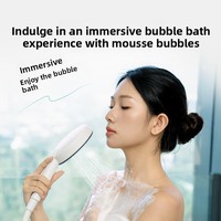 Pommeau de douche ZOGII avec fonction pluie et massage, en laiton, avec robinets doseurs pour gel douche moussant